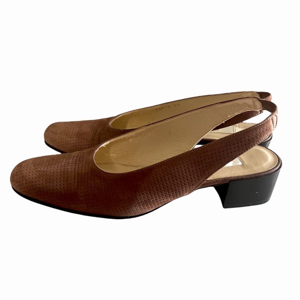 Talbots Tan Suede Rounded Toe Slingback Versatile shoes 7